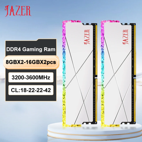 RAM DDR4 8G JAZER 3600MHz DDR4 cl18 White RGB